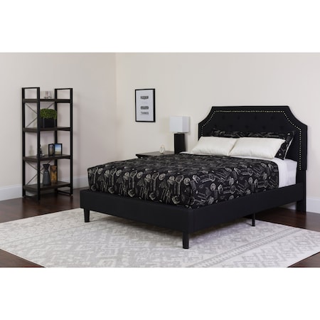 Flash Furniture Brighton Queen Platform Bed Set, Black SL-BM-7-GG